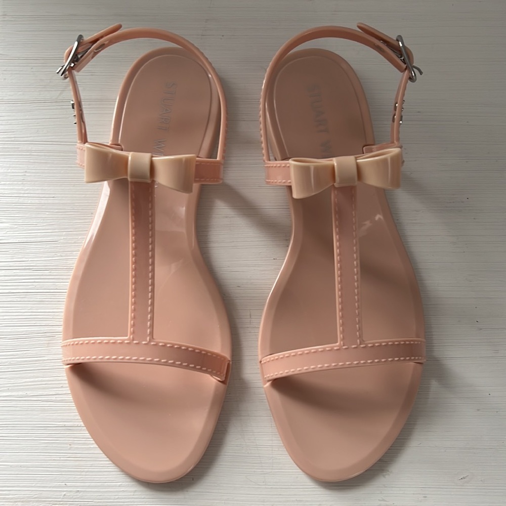 Stuart Weitzman mellie bow jelly sandals